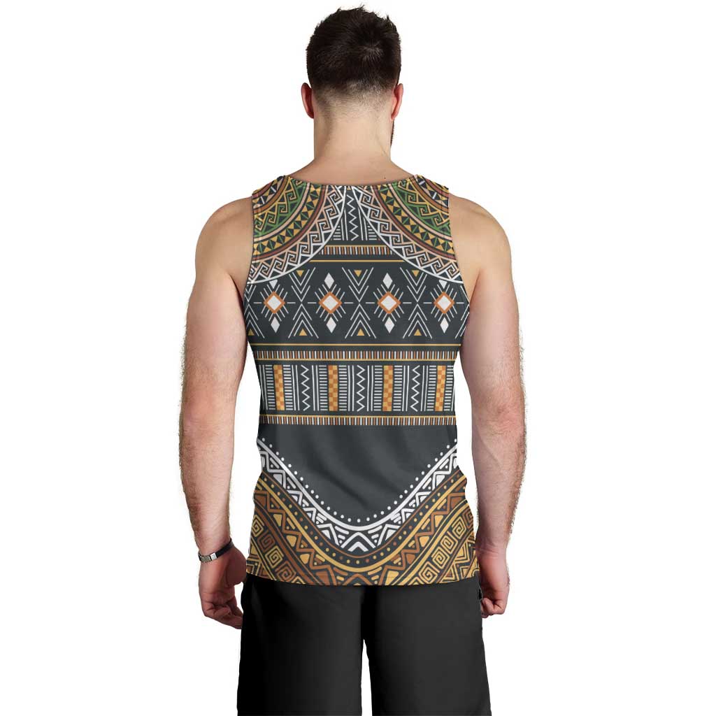 Africa Ethnic Native Pattern Men Tank Top - Wonder Print Shop