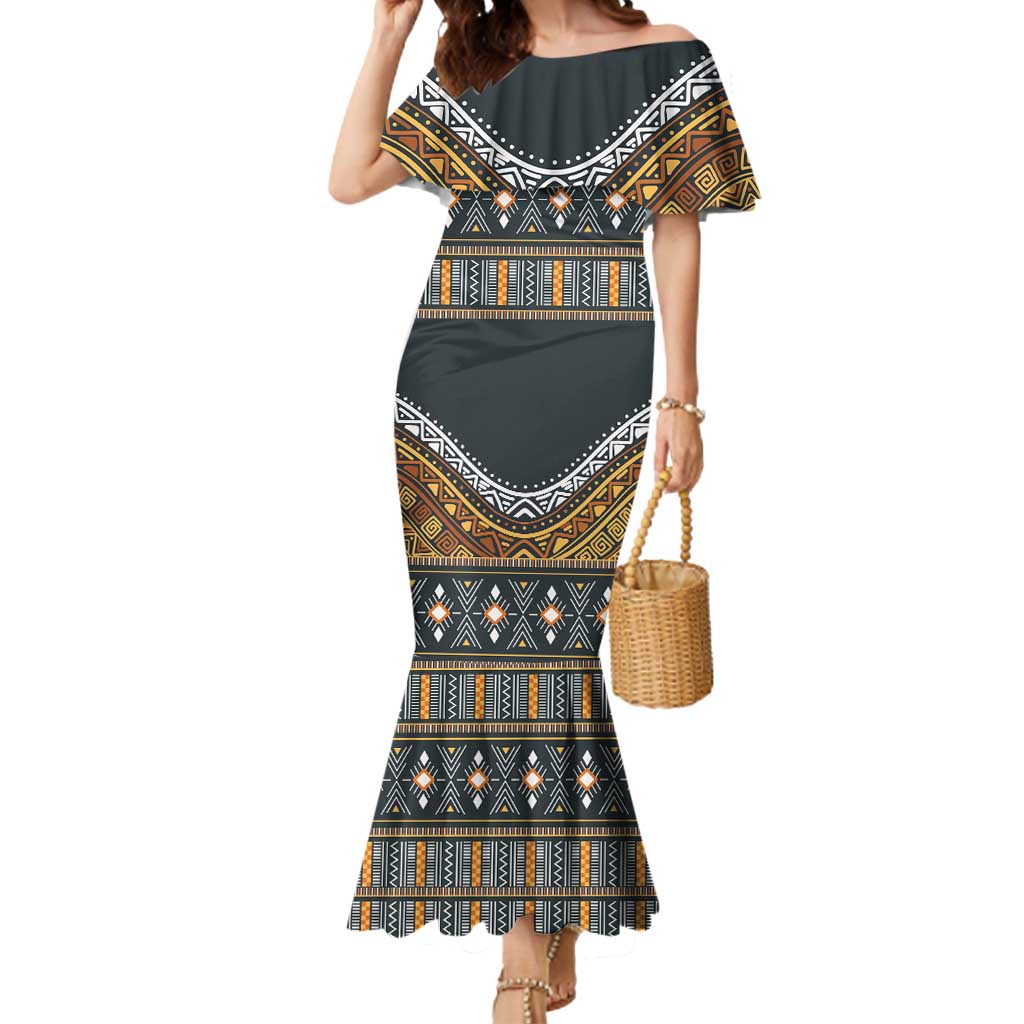 Africa Ethnic Native Pattern Mermaid Dress - Wonder Print Shop