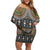 Africa Ethnic Native Pattern Off Shoulder Short Dress - Wonder Print Shop