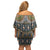Africa Ethnic Native Pattern Off Shoulder Short Dress - Wonder Print Shop