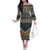 Africa Ethnic Native Pattern Off The Shoulder Long Sleeve Dress - Wonder Print Shop