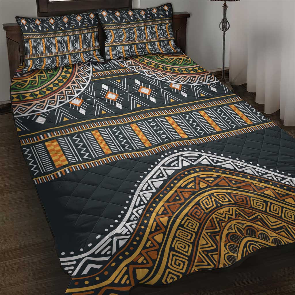 Africa Ethnic Native Pattern Quilt Bed Set - Wonder Print Shop