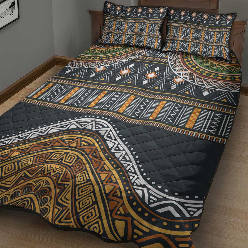 Africa Ethnic Native Pattern Quilt Bed Set - Wonder Print Shop