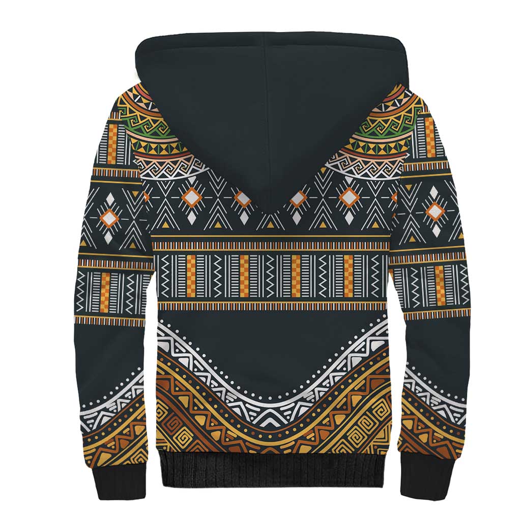 Africa Ethnic Native Pattern Sherpa Hoodie - Wonder Print Shop