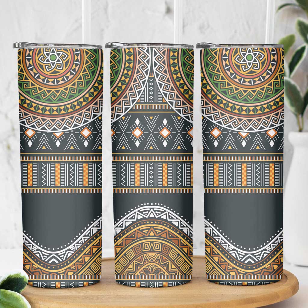 Africa Ethnic Native Pattern Skinny Tumbler - Wonder Print Shop