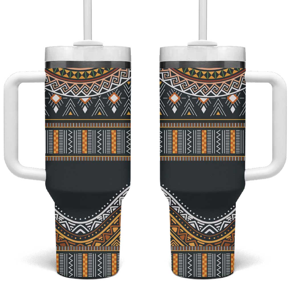 Africa Ethnic Native Pattern Tumbler With Handle - Wonder Print Shop