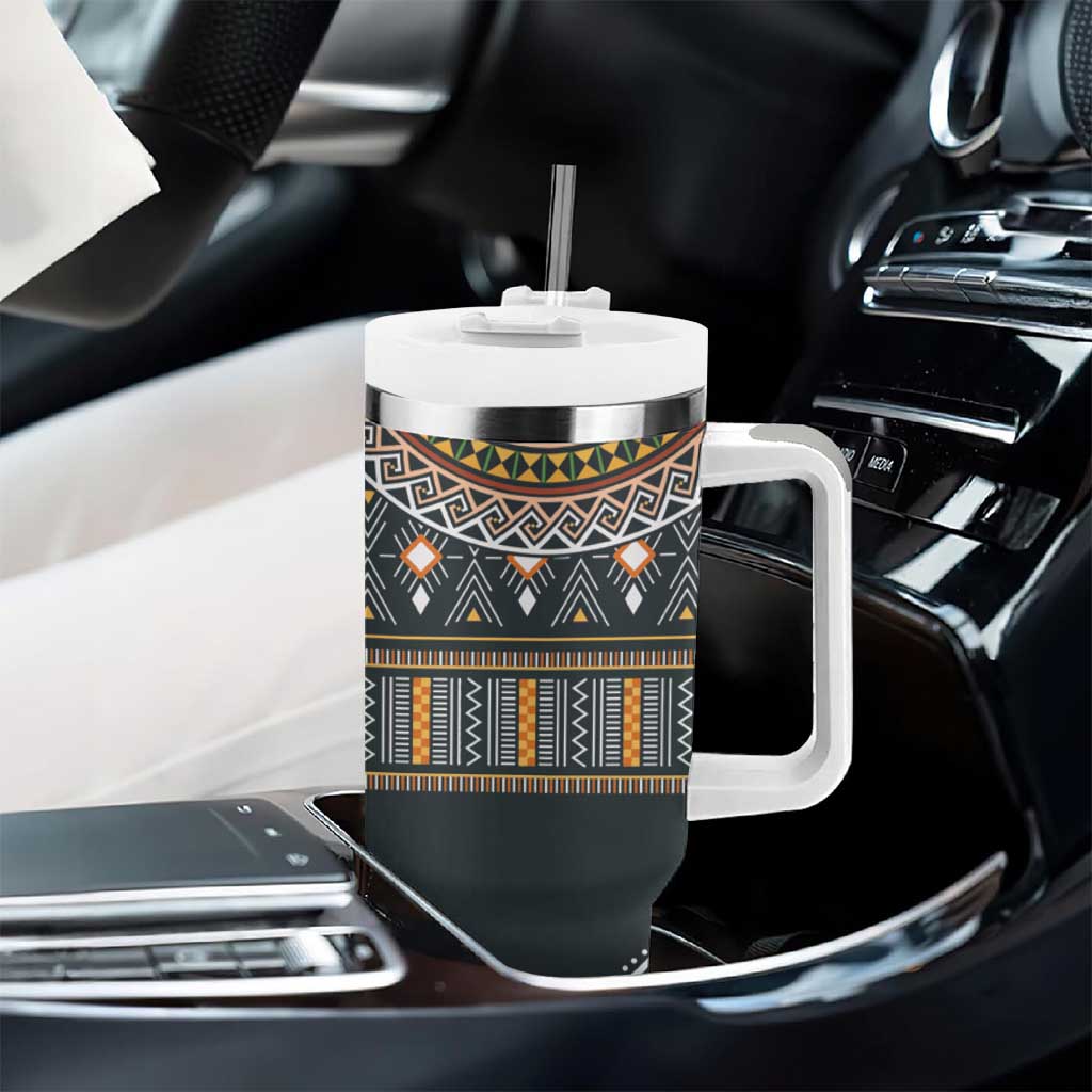 Africa Ethnic Native Pattern Tumbler With Handle - Wonder Print Shop