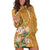 Africa King Proteas Dashiki Motif Hoodie Dress Gold Style - Wonder Print Shop