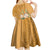 Africa King Proteas Dashiki Motif Kid Short Sleeve Dress Gold Style - Wonder Print Shop