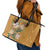 Africa King Proteas Dashiki Motif Leather Tote Bag Gold Style - Wonder Print Shop