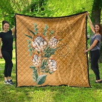 Africa King Proteas Dashiki Motif Quilt Gold Style - Wonder Print Shop