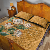 Africa King Proteas Dashiki Motif Quilt Bed Set Gold Style - Wonder Print Shop