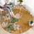 Africa King Proteas Dashiki Motif Round Carpet Gold Style