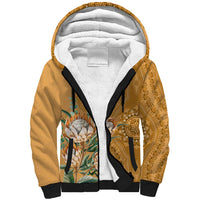 Africa King Proteas Dashiki Motif Sherpa Hoodie Gold Style - Wonder Print Shop