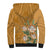 Africa King Proteas Dashiki Motif Sherpa Hoodie Gold Style - Wonder Print Shop