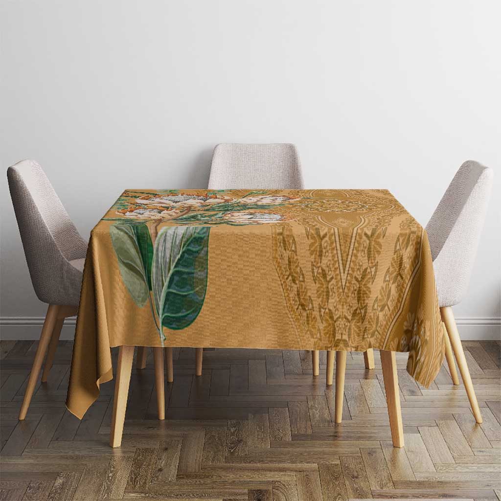 Africa King Proteas Dashiki Motif Tablecloth Gold Style - Wonder Print Shop