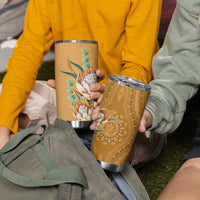 Africa King Proteas Dashiki Motif Tumbler Cup Gold Style - Wonder Print Shop