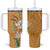 Africa King Proteas Dashiki Motif Tumbler With Handle Gold Style - Wonder Print Shop