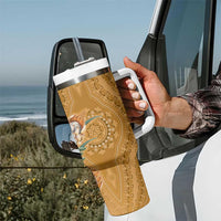 Africa King Proteas Dashiki Motif Tumbler With Handle Gold Style - Wonder Print Shop