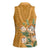 Africa King Proteas Dashiki Motif Women Sleeveless Polo Shirt Gold Style - Wonder Print Shop