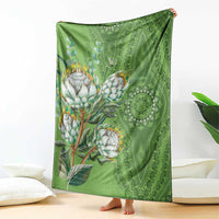 Africa King Proteas Dashiki Motif Blanket Green Style