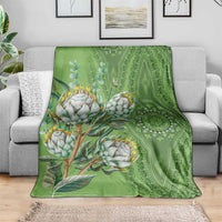 Africa King Proteas Dashiki Motif Blanket Green Style