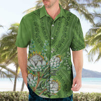 Africa King Proteas Dashiki Motif Hawaiian Shirt Green Style - Wonder Print Shop