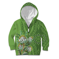 Africa King Proteas Dashiki Motif Kid Hoodie Green Style - Wonder Print Shop