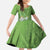Africa King Proteas Dashiki Motif Kid Short Sleeve Dress Green Style - Wonder Print Shop