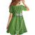 Africa King Proteas Dashiki Motif Kid Short Sleeve Dress Green Style - Wonder Print Shop