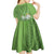 Africa King Proteas Dashiki Motif Kid Short Sleeve Dress Green Style - Wonder Print Shop