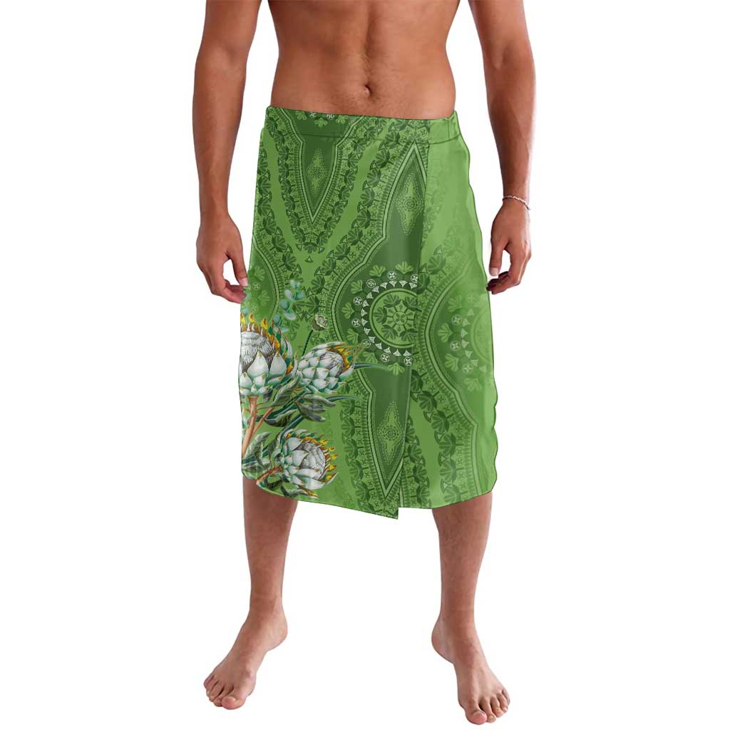 Africa King Proteas Dashiki Motif Lavalava Green Style - Wonder Print Shop