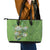 Africa King Proteas Dashiki Motif Leather Tote Bag Green Style - Wonder Print Shop