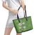 Africa King Proteas Dashiki Motif Leather Tote Bag Green Style - Wonder Print Shop