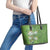 Africa King Proteas Dashiki Motif Leather Tote Bag Green Style - Wonder Print Shop