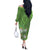 Africa King Proteas Dashiki Motif Off The Shoulder Long Sleeve Dress Green Style - Wonder Print Shop