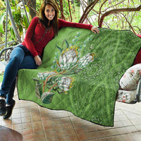 Africa King Proteas Dashiki Motif Quilt Green Style - Wonder Print Shop