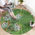 Africa King Proteas Dashiki Motif Round Carpet Green Style