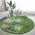 Africa King Proteas Dashiki Motif Round Carpet Green Style
