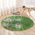Africa King Proteas Dashiki Motif Round Carpet Green Style