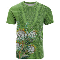 Africa King Proteas Dashiki Motif T Shirt Green Style - Wonder Print Shop