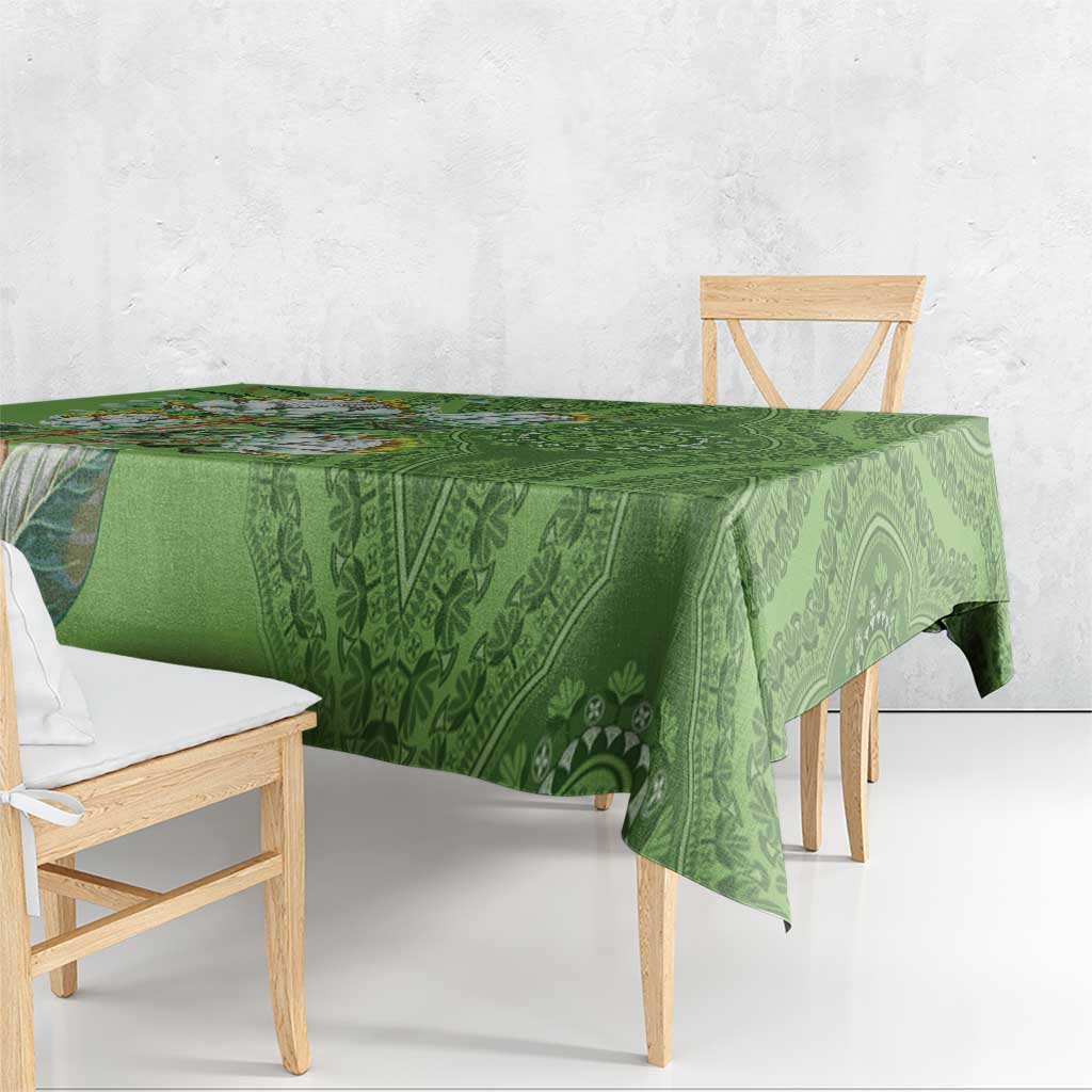 Africa King Proteas Dashiki Motif Tablecloth Green Style - Wonder Print Shop