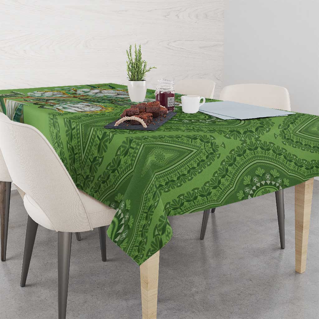 Africa King Proteas Dashiki Motif Tablecloth Green Style - Wonder Print Shop