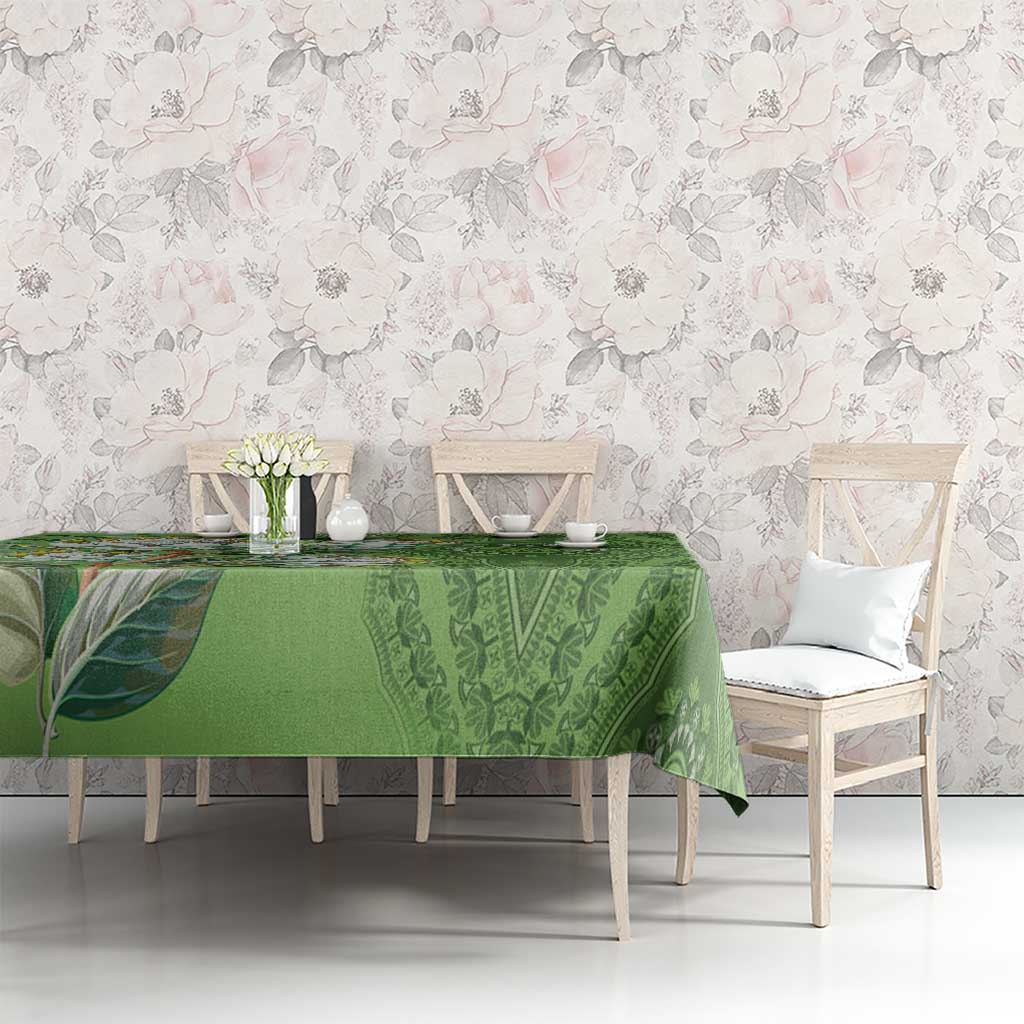Africa King Proteas Dashiki Motif Tablecloth Green Style - Wonder Print Shop