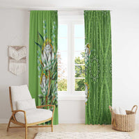 Africa King Proteas Dashiki Motif Window Curtain Green Style - Wonder Print Shop