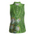 Africa King Proteas Dashiki Motif Women Sleeveless Polo Shirt Green Style - Wonder Print Shop