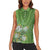 Africa King Proteas Dashiki Motif Women Sleeveless Polo Shirt Green Style - Wonder Print Shop