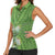 Africa King Proteas Dashiki Motif Women Sleeveless Polo Shirt Green Style - Wonder Print Shop