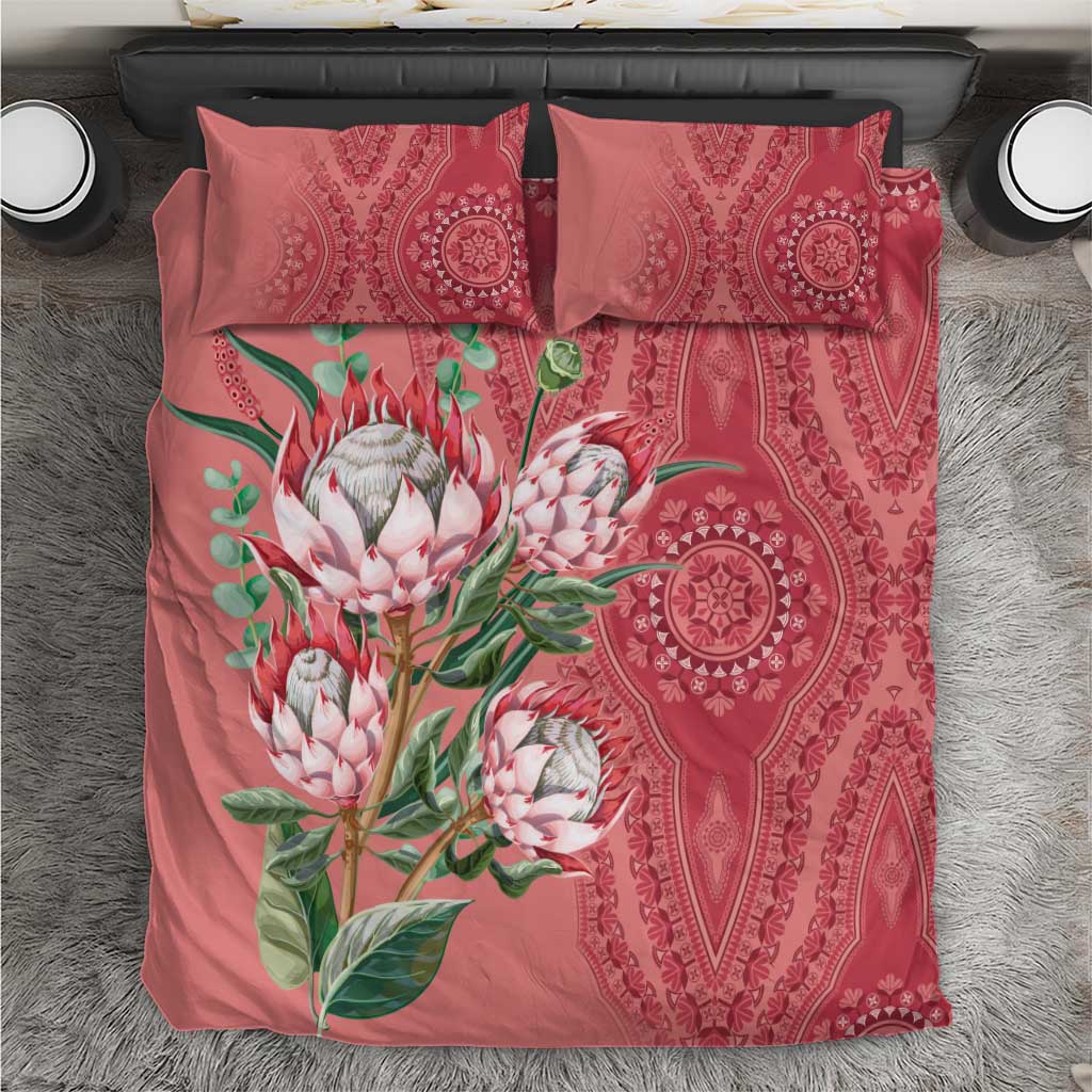 Africa King Proteas Dashiki Motif Bedding Set Peach Style LT9 - Wonder Print Shop
