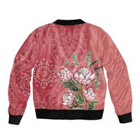Africa King Proteas Dashiki Motif Bomber Jacket Peach Style LT9 - Wonder Print Shop
